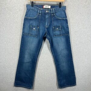 Vintage Levi's Movin' On Rambler Jeans Women 30 Blue Cargo Pocket Straight Leg
